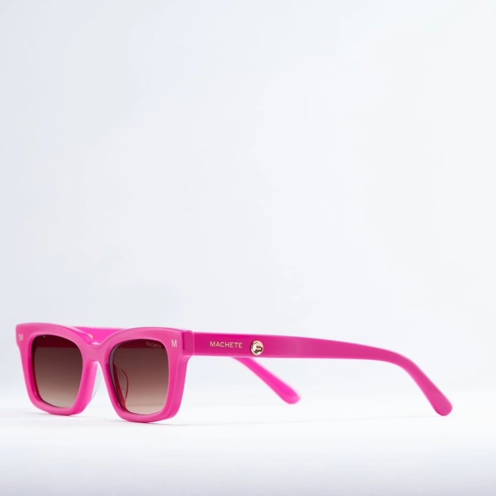 Machete Ruby Sunglasses- Neon Pink - Picture 2 of 4